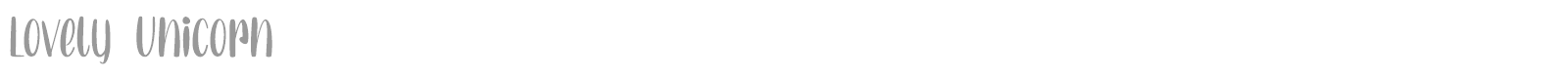 Font Lovely Unicorn